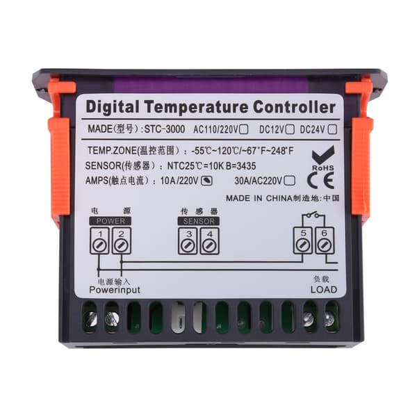 STC-3000 110V-220V Touch Digital Temperaturregulator Termostat Med Sensor (10A)