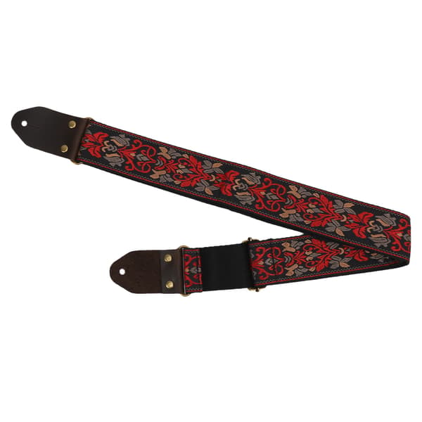 Svart Jacquardvävd Gitarrrem, Extra Tjock Vadderad, Universell, Ergonomisk för Bas- och Akustiska Gitarrer