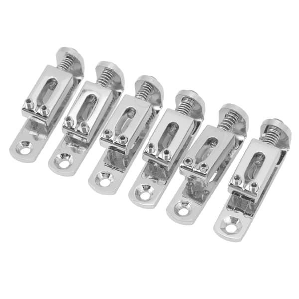 6 stk. sølv split zinklegering elektrisk guitar bro sadler reservedele