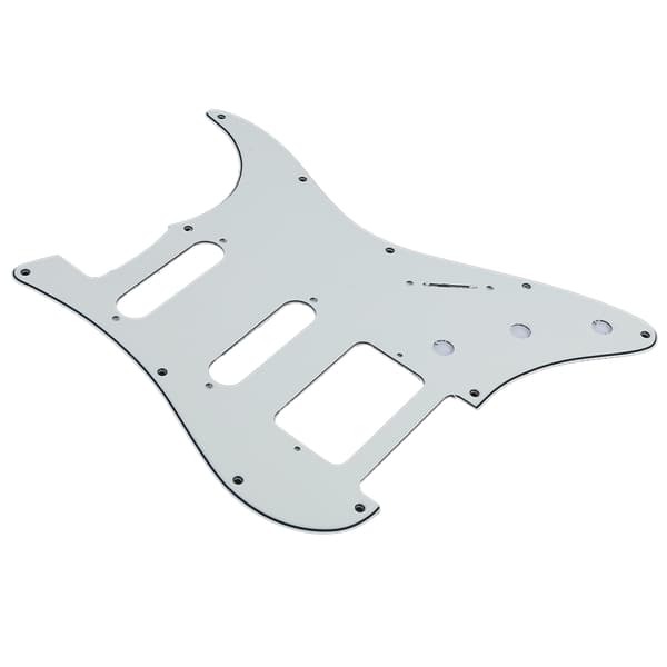 Elgitarr Scratchplate 11 Hål Spegelfinish för FD Gitarrtillbehör Vit