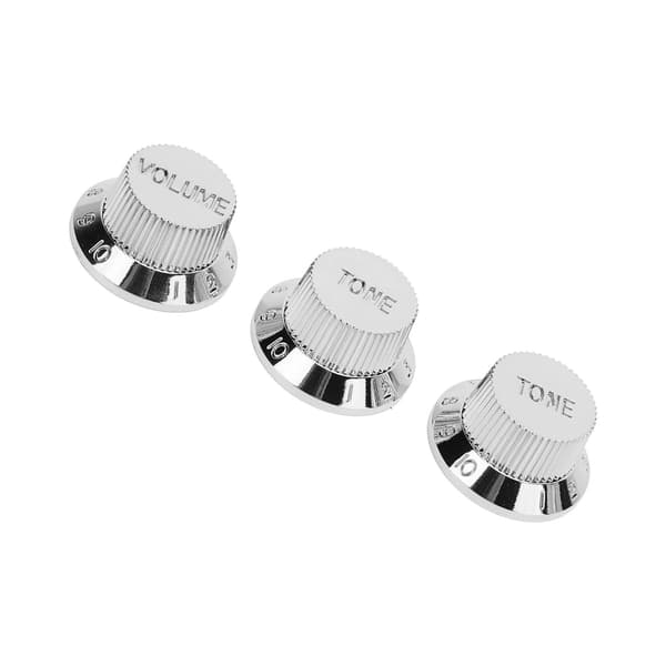 3PCS Plast 2T1V Välgjord Elbas Volymkontrollratt Gitarr Potentiometerratt för Ersättning