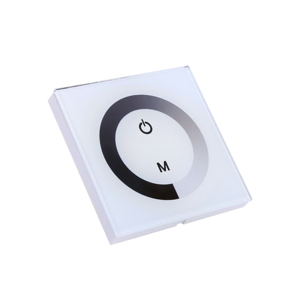 Enfärgad Touchpanel Dimmer Väggströmbrytare Kontroller LED Ljuslist DC 12V-24V Vit