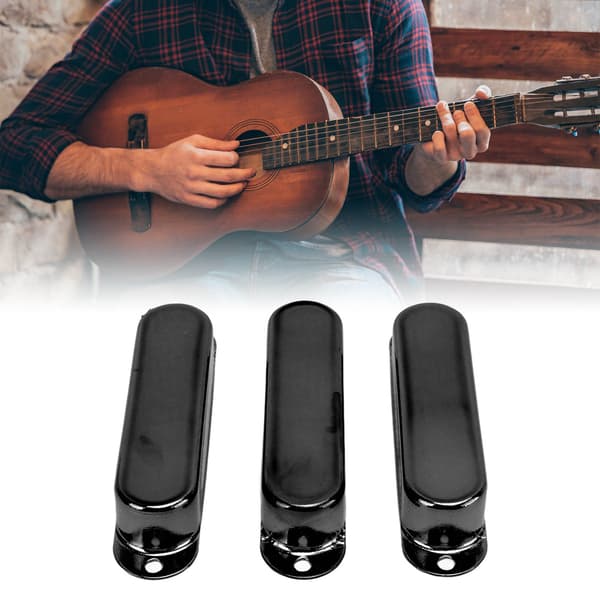 3-pack elgitarr single coil pickup-skydd koppar svart musikdelar set kit