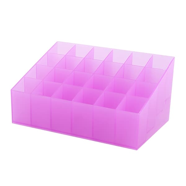 24 Gitre Læbestiftholder Display Stand Kosmetisk Organizer Makeup Opbevaringsboks (Lilla)