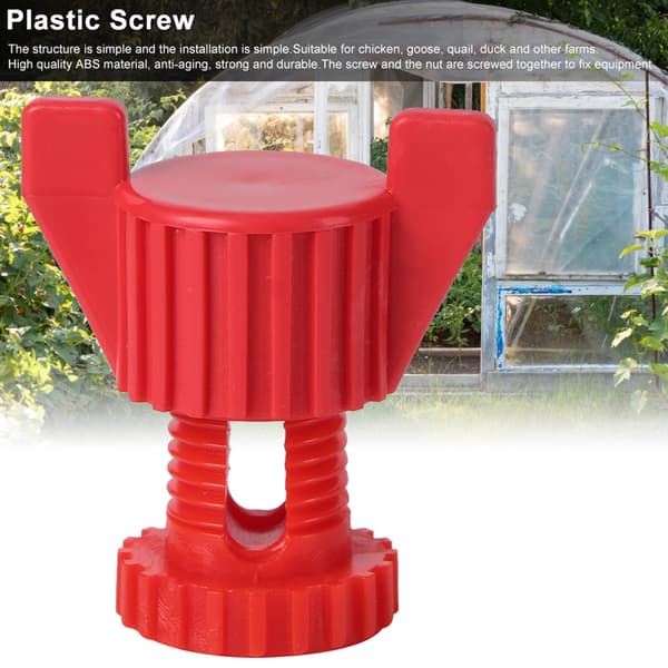 Plastskruvmuttersats för ventilationsfönster, fästutrustning, lantbrukstillbehör, röd 20 st