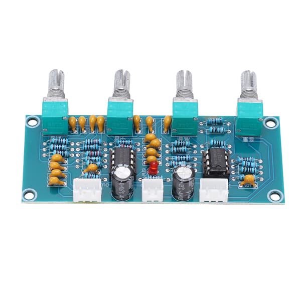 Digital effektforstærkerkort PCB 2 kanaler forforstærkerkortmodul NE5532-chip DC12V~24V