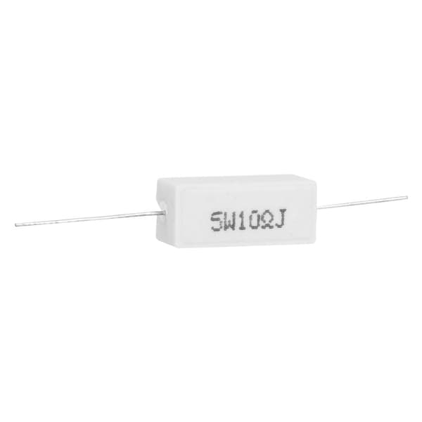 10 stk. cementmodstand, effekmodstand 5%, isolerede elektroniske komponenter 5W (10R)