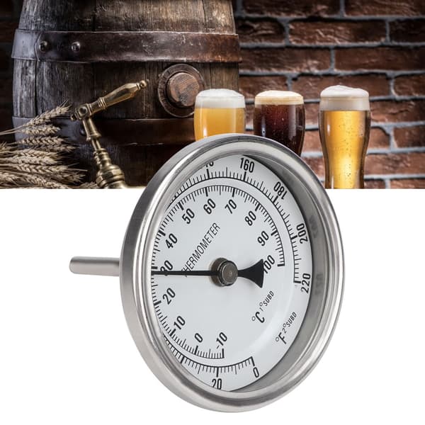 1/2\" NPT rustfrit stål grydetermometer metal urskivetermometer til ølbrygning