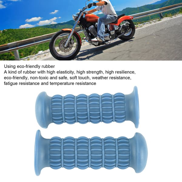 Motorcykel Gummi Styrgreb 25-28mm Blå Universal Pasform til Motorcykel