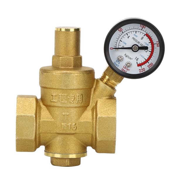 DN25 Messing Justerbar Vandtryksreducerende Regulator Reducer Måler
