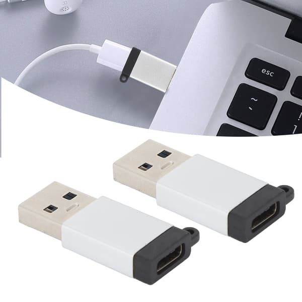 USB 3.0 til USB-C-adapter, Type-C til USB OTG-stik, Plug and Play-konverter til datasynkronisering, sølv