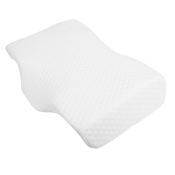 Memory Foam Cervical Kudde Ortopedisk Ventilerad Kudde för Vila, Sovrum, Vit, 52x30x10cm