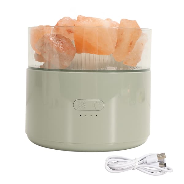Krystal Salt Aroma Diffuser Lampe 200ML Farverig Multifunktionel Luftfugter DC5V til Hjemmet Grøn