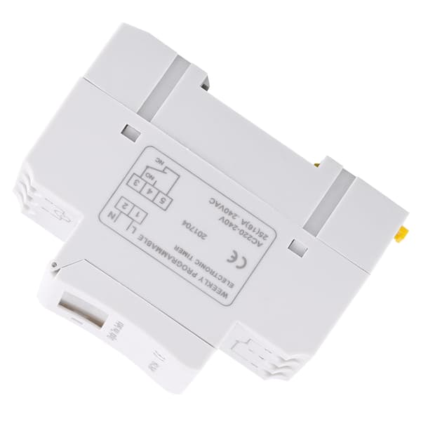LCD Elektronisk Timerrelæ AC220V, 16 TIL/FRA Ugentligt Programmerbar, Digitalt Display