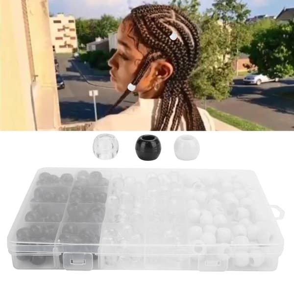 12 mm Dreadlock Ringe Sæt Stilfuldt Hårfletningstilbehør Hårdekorationssæt