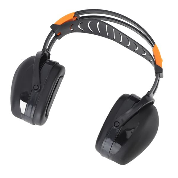 Sammenfoldelige høreværn, letvægts støjreducerende headset til skydning, græsslåning og havearbejde, sort