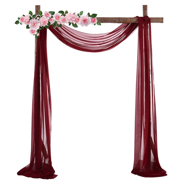 Bröllopsbåge Drapering Tyg Bröllopsbåge Draperier Skir Bakgrundsgardin för Bröllopsceremoni Fest Takdekor