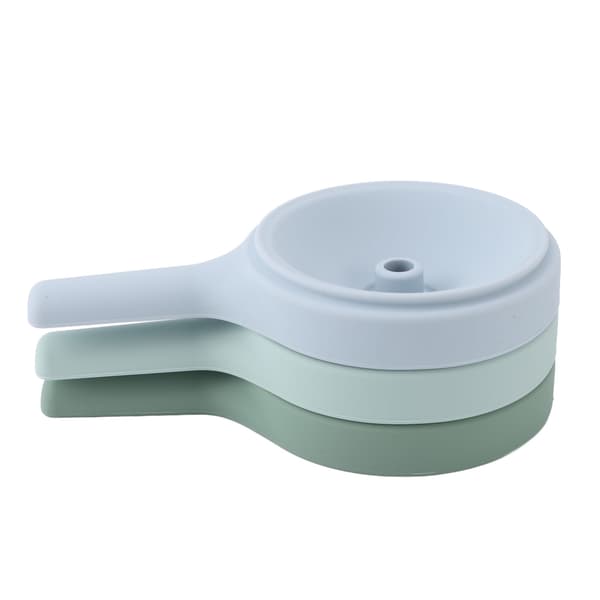 Vikbar silikonskopa sensorisk leksak tidig inlärning sensorisk låda kit sensoriska trattar set för småbarn 3-pack