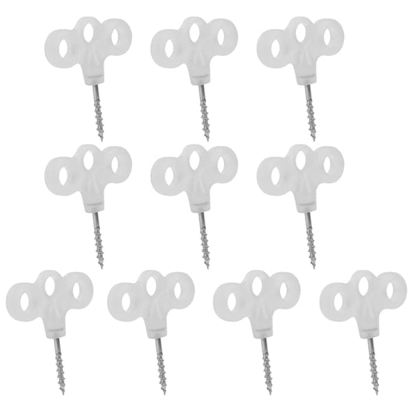 10-pack självlysande 3-ögda tältpinnar, utomhus campingpinnar med skruvplastspets