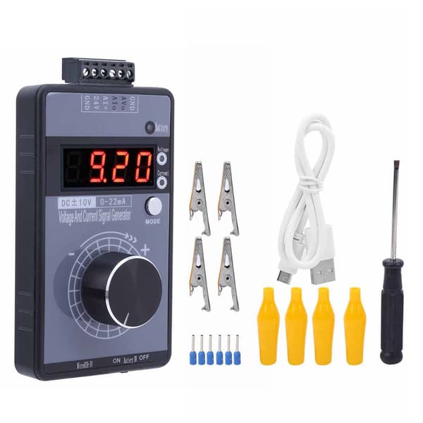 Strømspændingssignalgenerator DC 0-10V 0/0-22mA Interface Analog Simulator 4-cifret display til PLC-paneldebugging