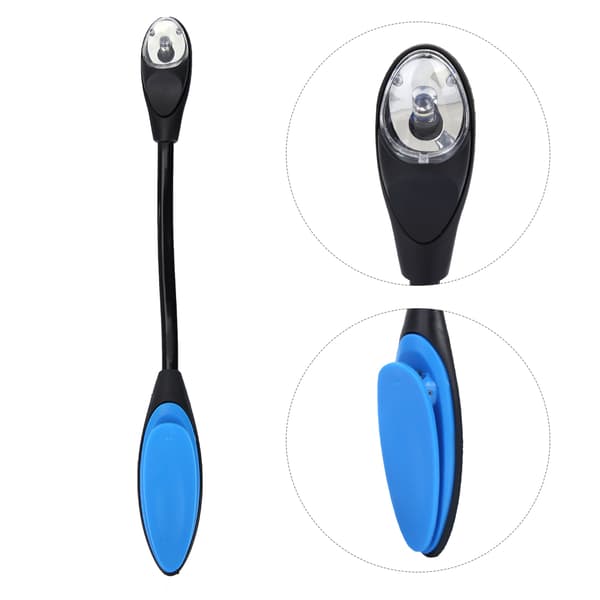 1E02 Universal Fleksibel Clip-on LED-lys Lampe til Orkester Klaver Noder Stativ