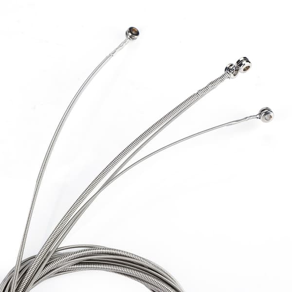 5-pack rostfria silverbasgitarrsträngar 120 cm 1,2-3 mm för 5-strängad elbas reservdelar