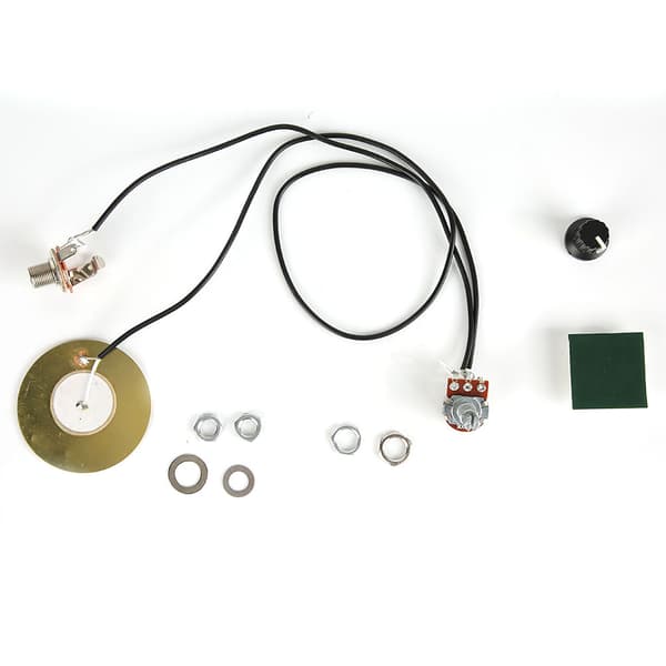 Gitarr Piezo Transducer Pickup för Gitarr Fiol Ukulele Mandolin Banjo Svart