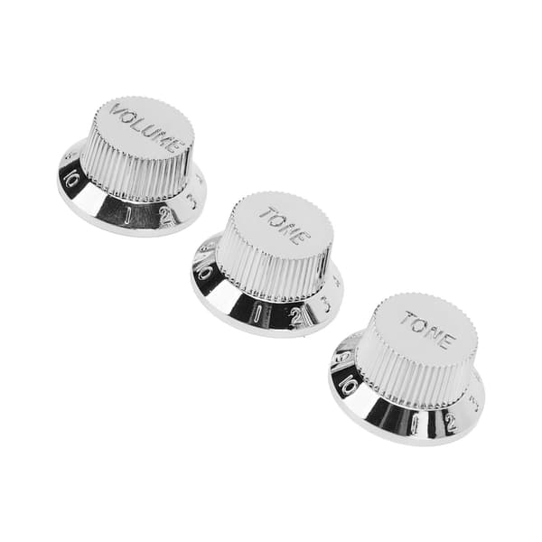 3PCS Plast 2T1V Välgjord Elbas Volymkontrollratt Gitarr Potentiometerratt för Ersättning