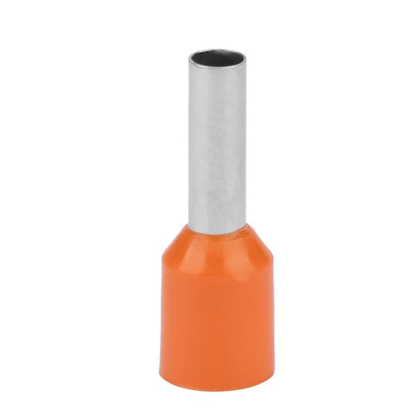 500 stk./sæt E2508 koldpressede terminalrør isolerede terminaler kabelstik (orange)