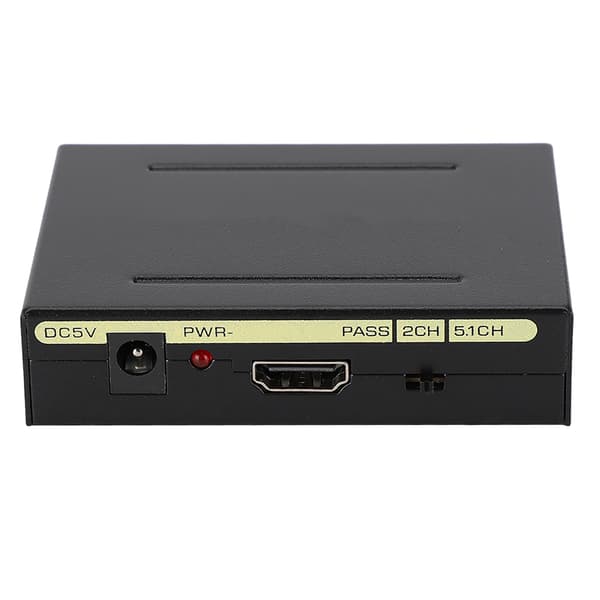 HDMI Audio Extractor Splitter, HDMI til HDMI + SPDIF + R/L Stereo, 4K Audio Converter Adapter