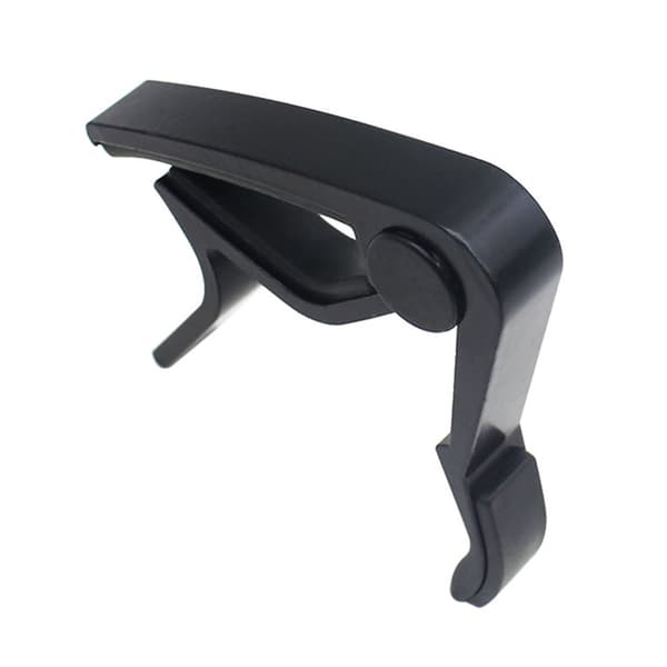 Snabbkoppling Trigger Clamp Key Capo i legering för 6-strängad akustisk klassisk gitarr (svart)