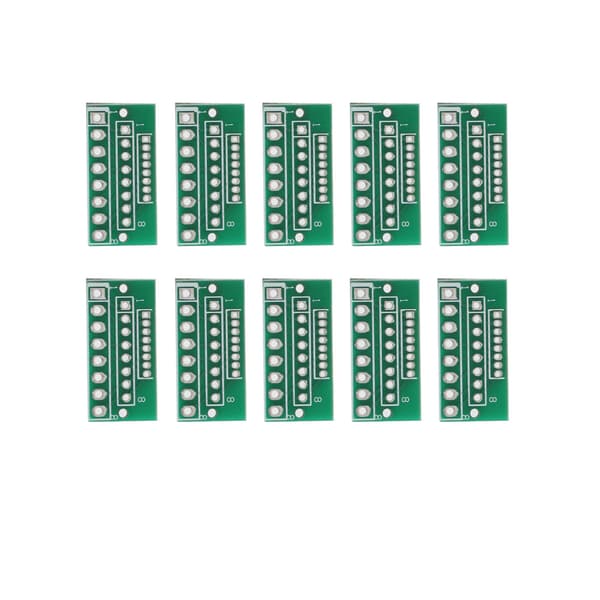 10st 1.27/2.0/2.54mm stigning 8Pin 3Rader 24Hål Breakout PCB för RF-modul