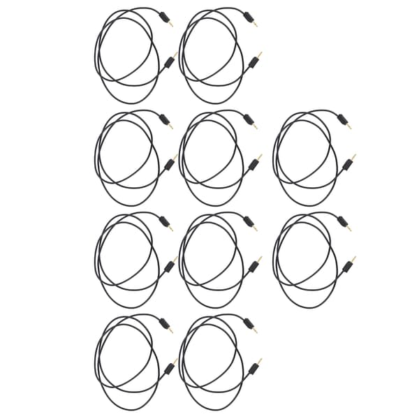10 sæt bananstik testledning messing PVC elektrisk testledning kabel til multimeter 2mm sort