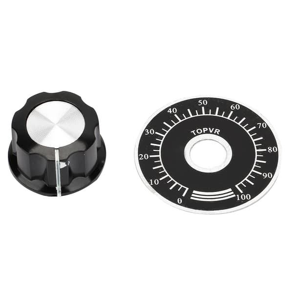 MF A03 Potentiometer Räfflade Rattar Volymkontrolllock Digital Skalplatta