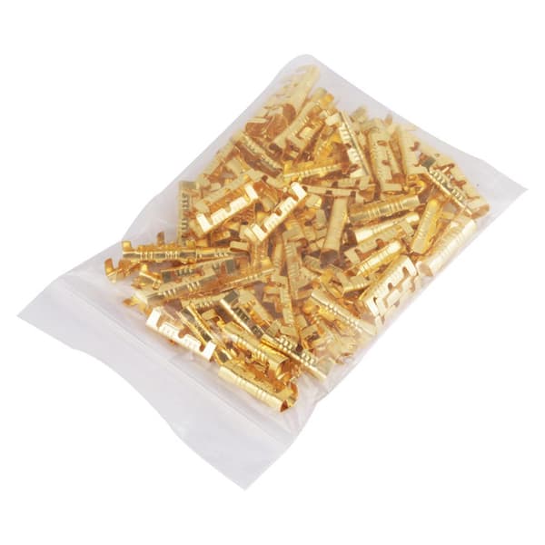100 stk. hurtigforbindelsesterminaler i messing, crimpterminaler 0,5-1,5 mm²