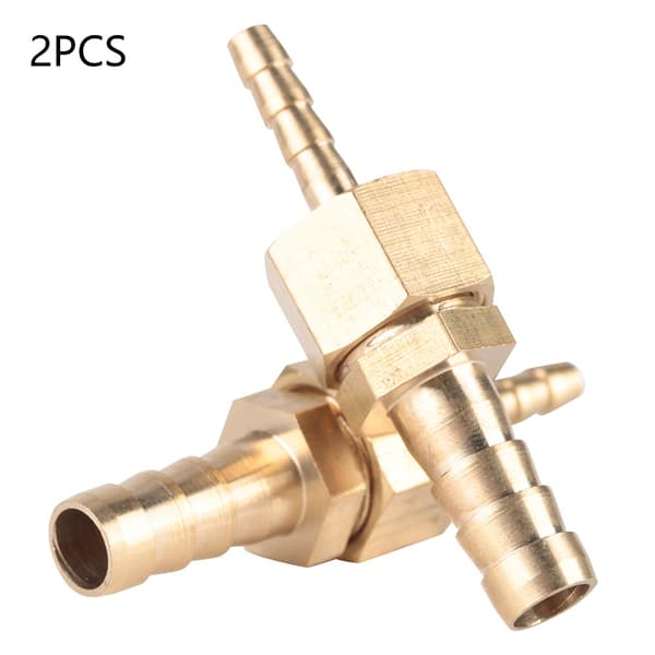 2 stk. 4-6 mm messingfittings slangestuds reduktionspropforbindelse