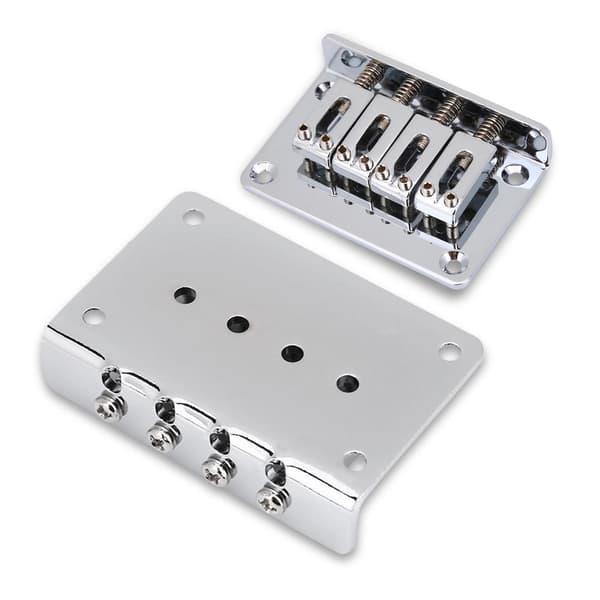 4-strängad fast stallbytesdelar för cigarrlåda elgitarrer basukulele (silver)