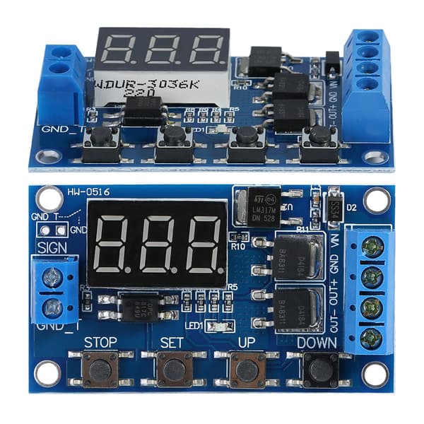 DC 5V-36V Trigger Cycle Delay Timer Switch Tænd/Sluk Relæmodul med LED-display