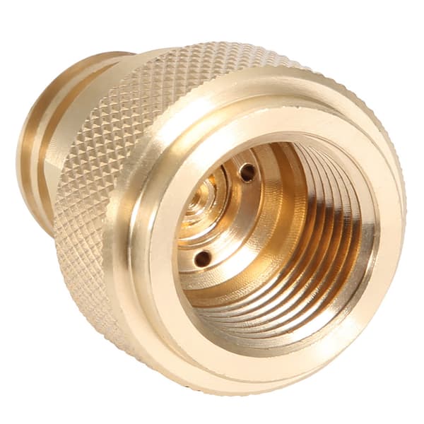 Messing CO2-adapter udskiftningstankbeholderkonvertering (guld)