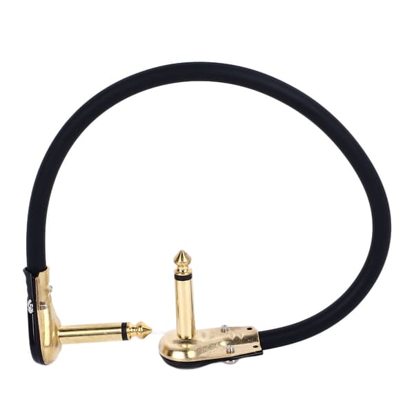Elgitarr Effektpedalkabel Platt Patch Strömförsörjning Instrumenttillbehör Guld 30cm / 11.8in