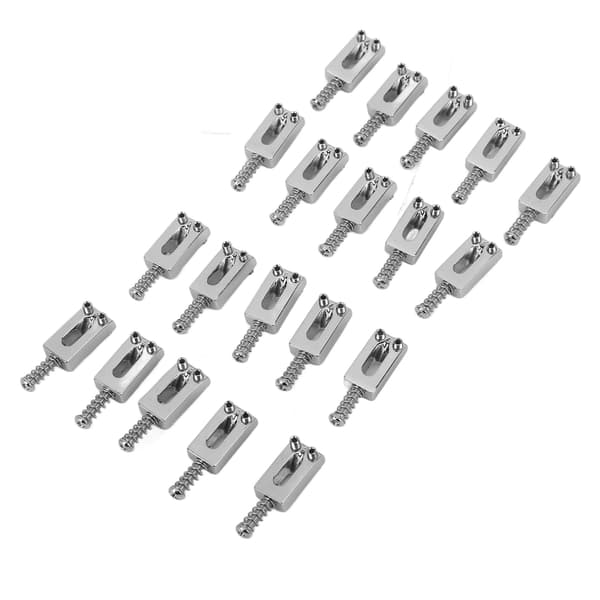 20-pack silvermetall elgitarrstallar precisionsbearbetade kompakta reservdelar för gitarr och elgitarr förbättrad ton