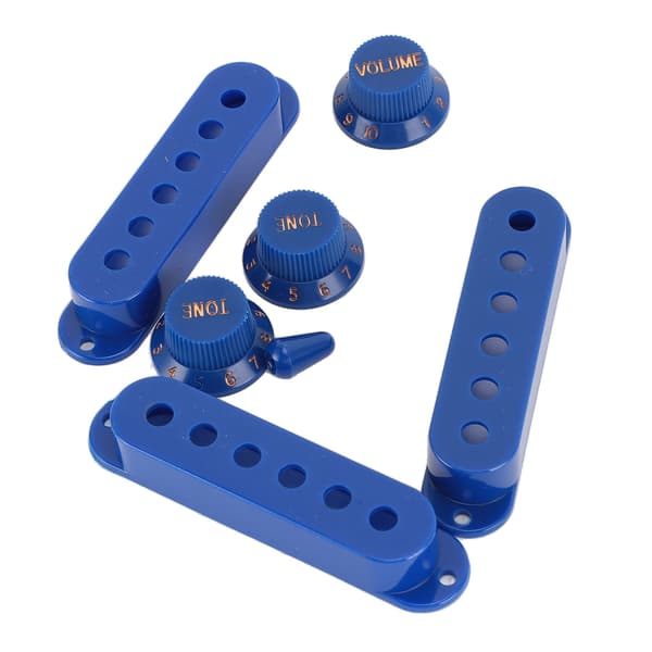 3x ABS Single Coil Pickup Covers + 3 Volym/Ton-rattar + 1 Switch Tip för Elgitarr SSS Kit