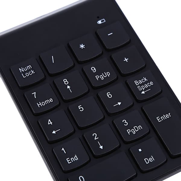 2.4G Trådløst Slankt Nummerpad 18-Tasters Mini USB Dongle Bærbart Numpad med Auto-Søvn
