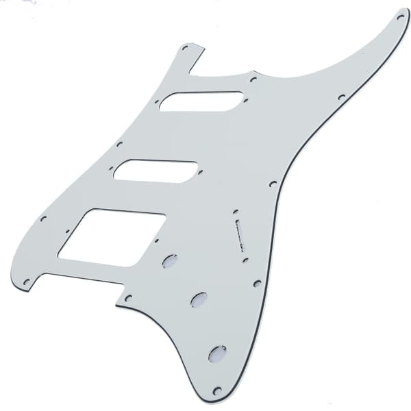 Elgitarr Scratchplate 11 Hål Spegelfinish för FD Gitarrtillbehör Vit