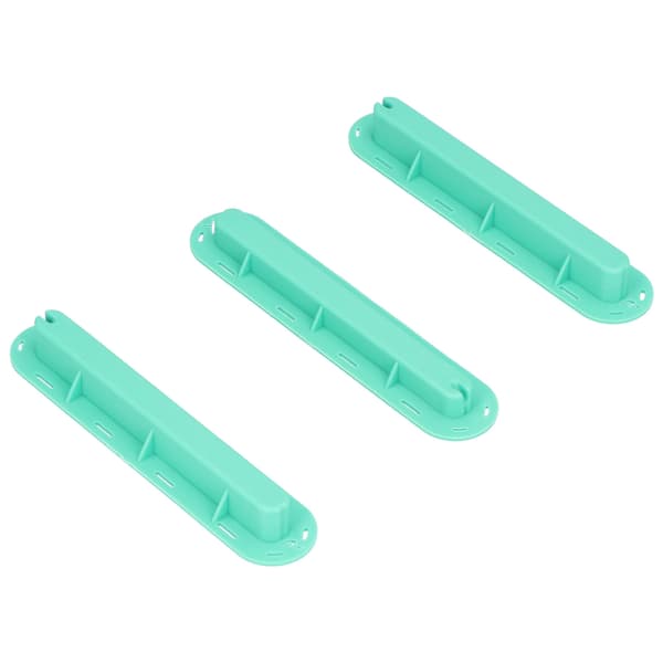 Surfbräda Fenbox Plugg Set om 3 - Plast Roder Spår Bas med Skruvar, Grön
