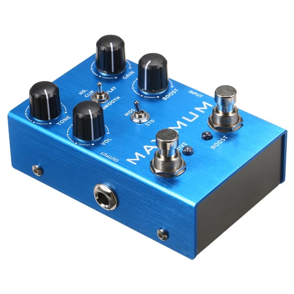 IRIN Elgitarr Overdrive Pedal, 2-vägs växlingsläge, Tone/Gain/Vol/Boost-rattar, Mini Stompbox