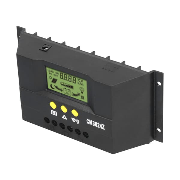 CM3024Z PWM Solar Charge Controller LCD-skærm Solpanel Intelligent Regulator 12V 24V30A