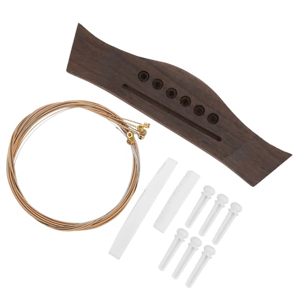 Guitarbro-sæt Bovine Bone Nut Saddle Bridge Pins Udskiftningsdele