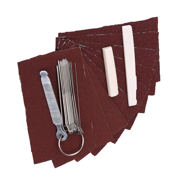 Guitar Bone Bridge Saddle Nuts Sandpaper File Set DIY Luthier Tool Kit