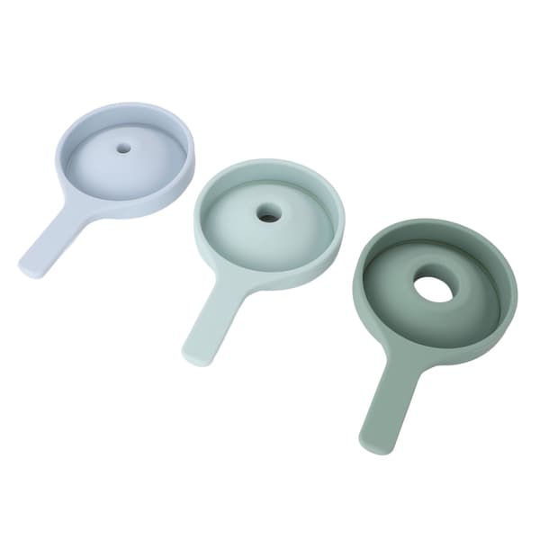 Vikbar silikonskopa sensorisk leksak tidig inlärning sensorisk låda kit sensoriska trattar set för småbarn 3-pack